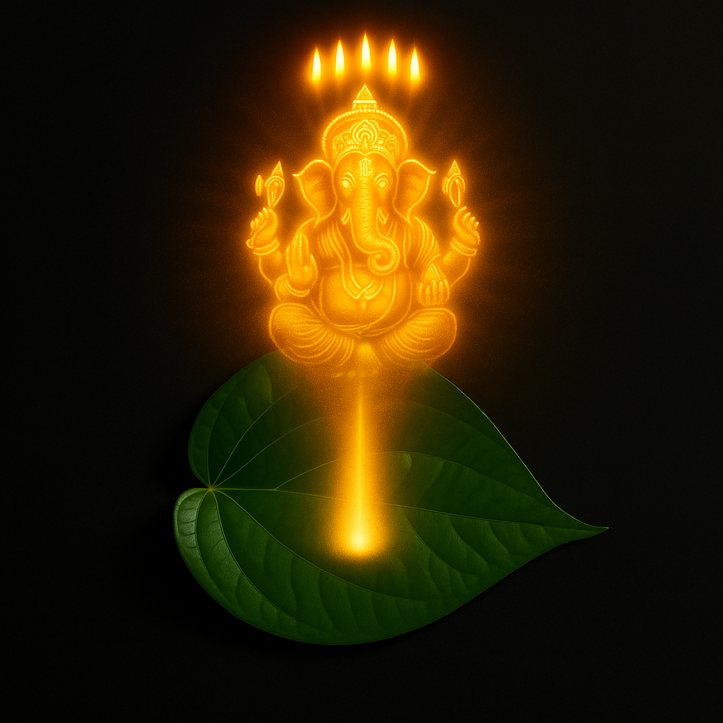 Ātmajyoti — Sacred Temple Scroll cover showing golden mandala and lanterns